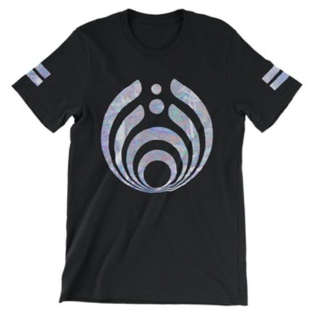 BASSNECTAR Men's Short Sleeve T-Shirt Black Foil Size Large